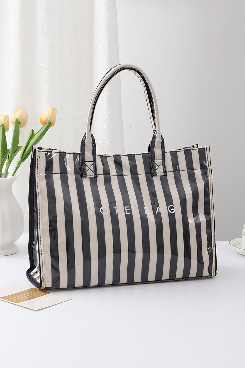 Striped Rectangular Tote