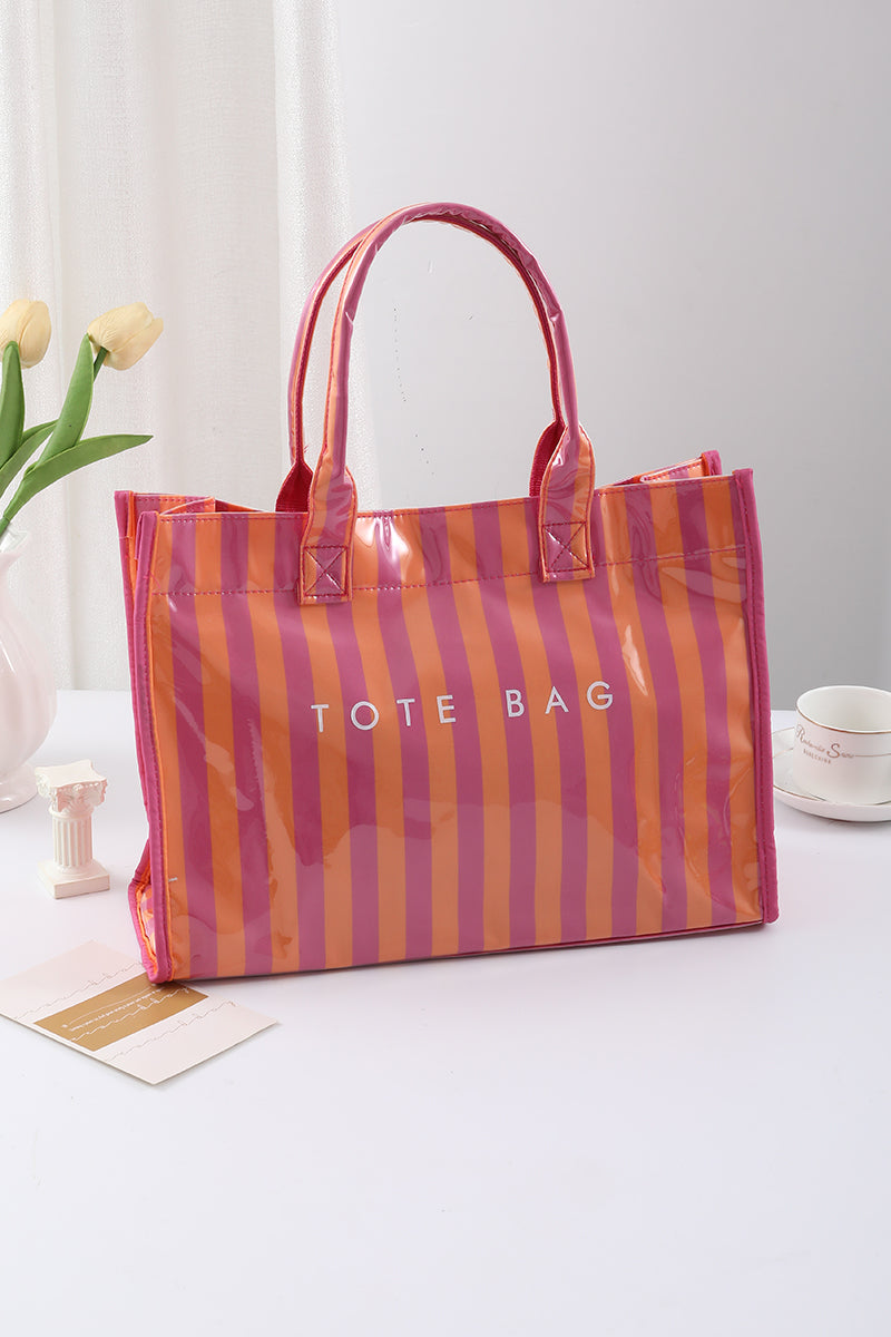 Striped Rectangular Tote
