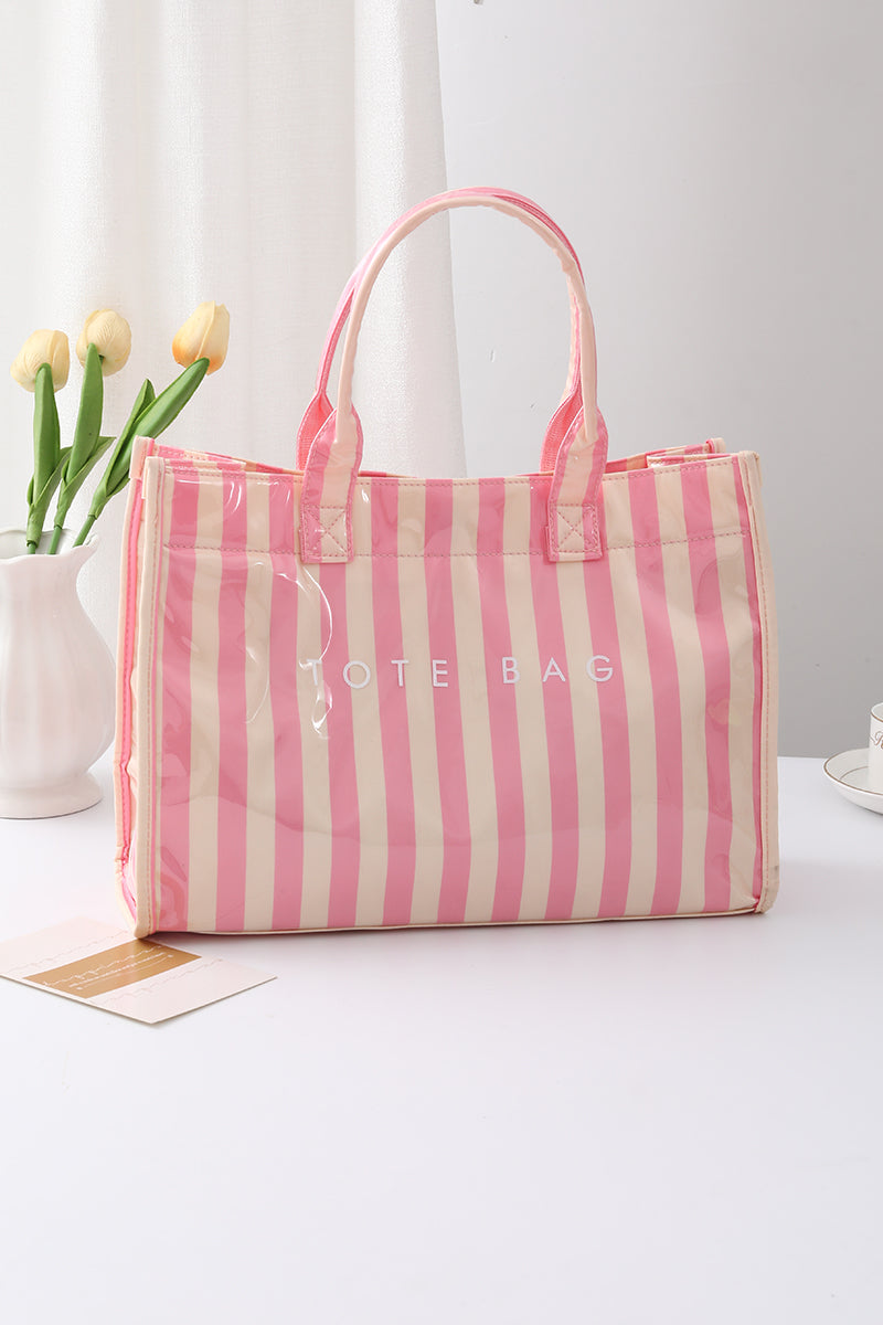 Striped Rectangular Tote