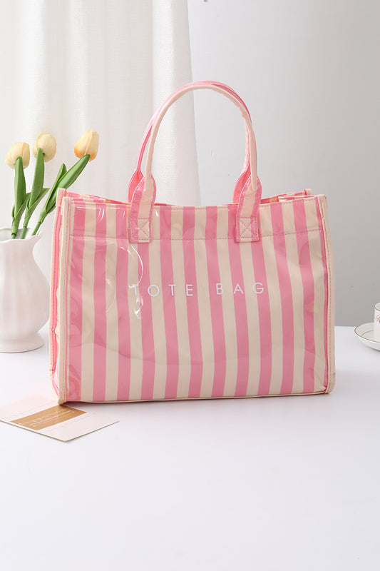 Striped Rectangular Tote