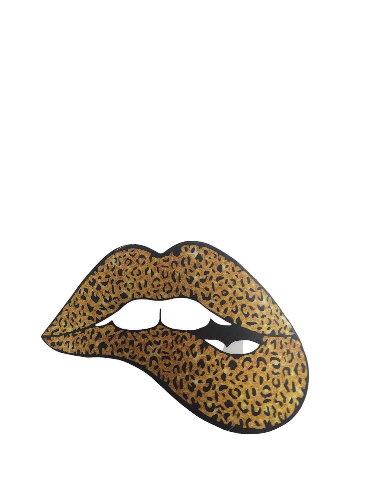 Scratch Decor - "Gold Cheetah Lips" UV Transfers