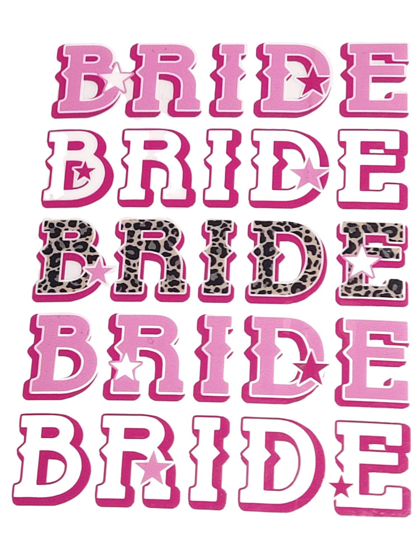 Scratch Decor - "BRIDE Cheetah Western" UV Transfers